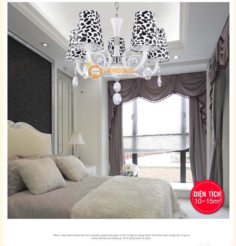 Đèn chùm trẻ em đốm bò sữa dễ thương UHS127-4